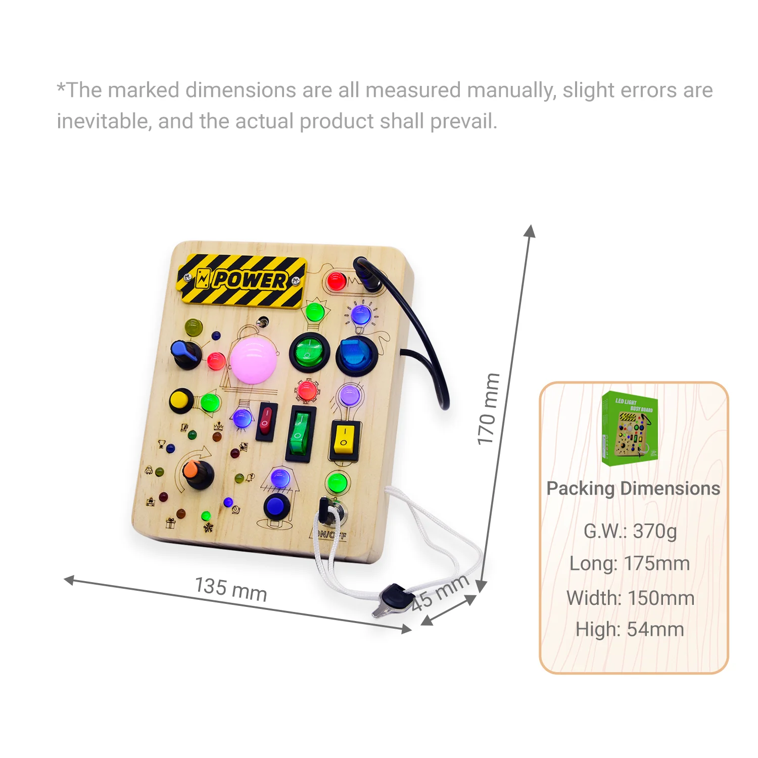 Classic LED busy board (BB2401) - dimensions and specifications