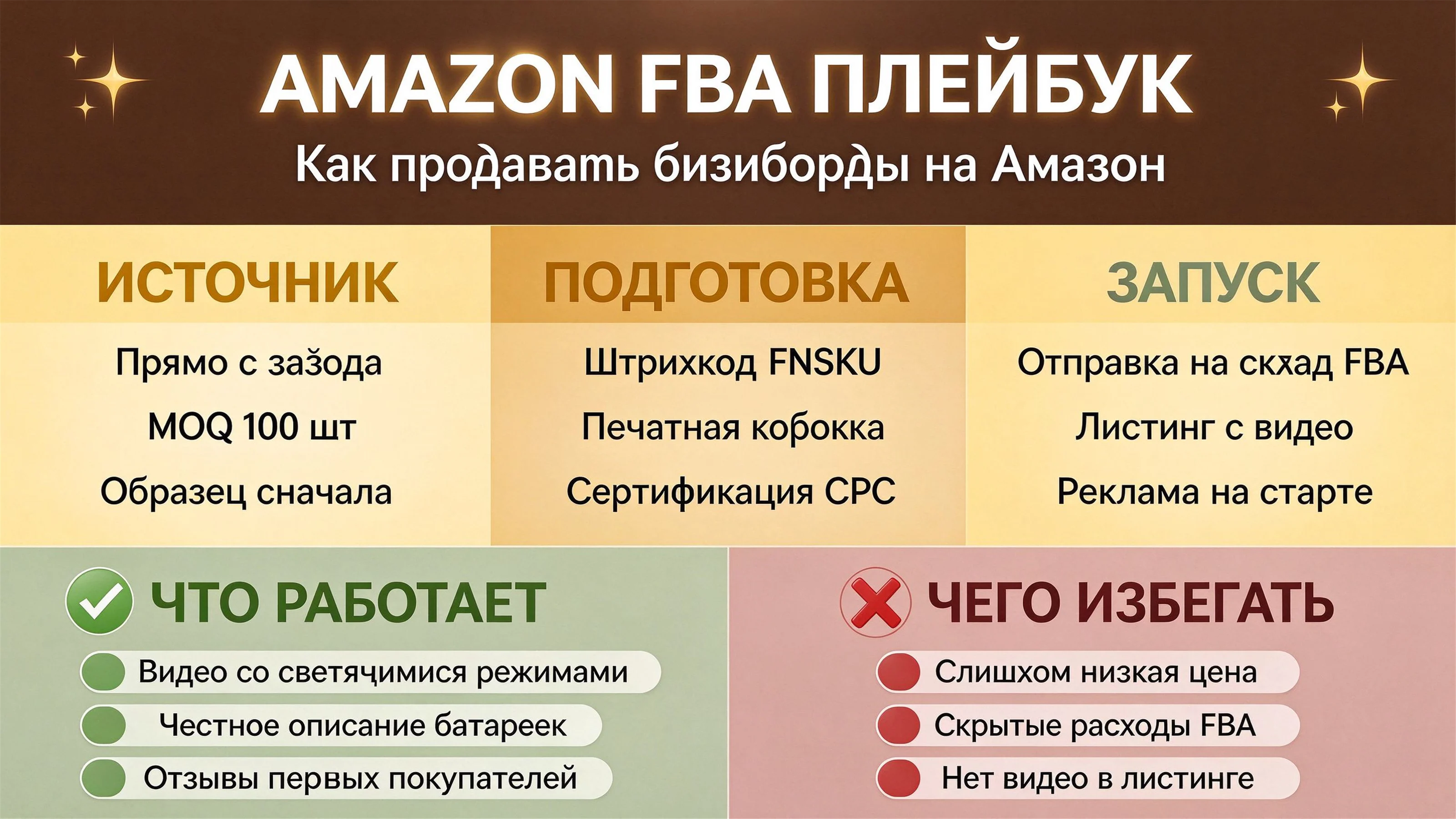 Продажа бизибордов на Amazon FBA: руководство по закупкам