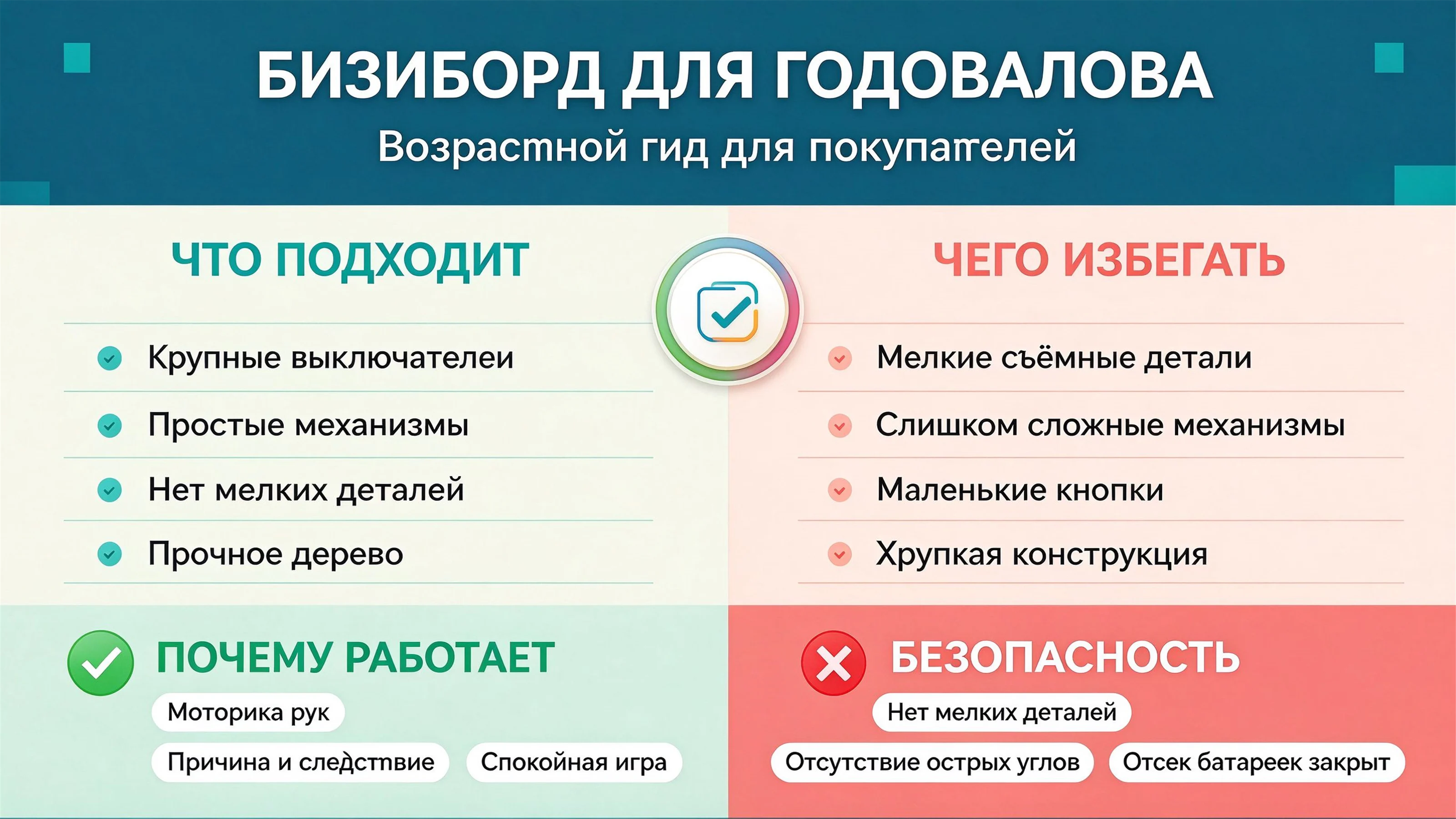 Бизиборд для годовалых детей: возрастное руководство для покупателей