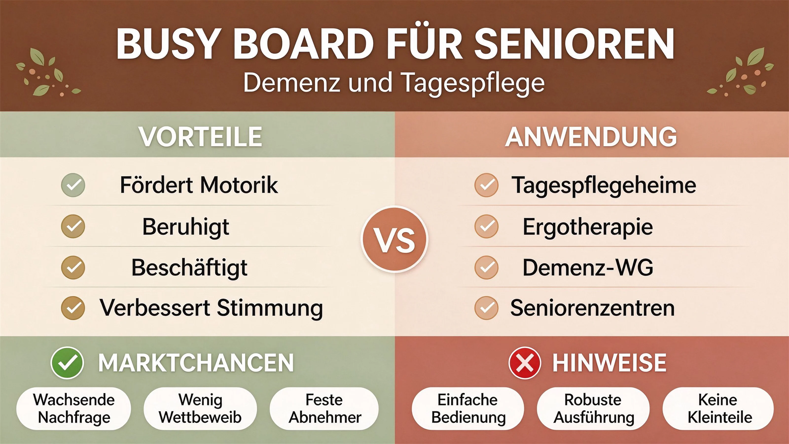 Motorikbretter für Demenz & Seniorenpflege: ein wachsender Markt