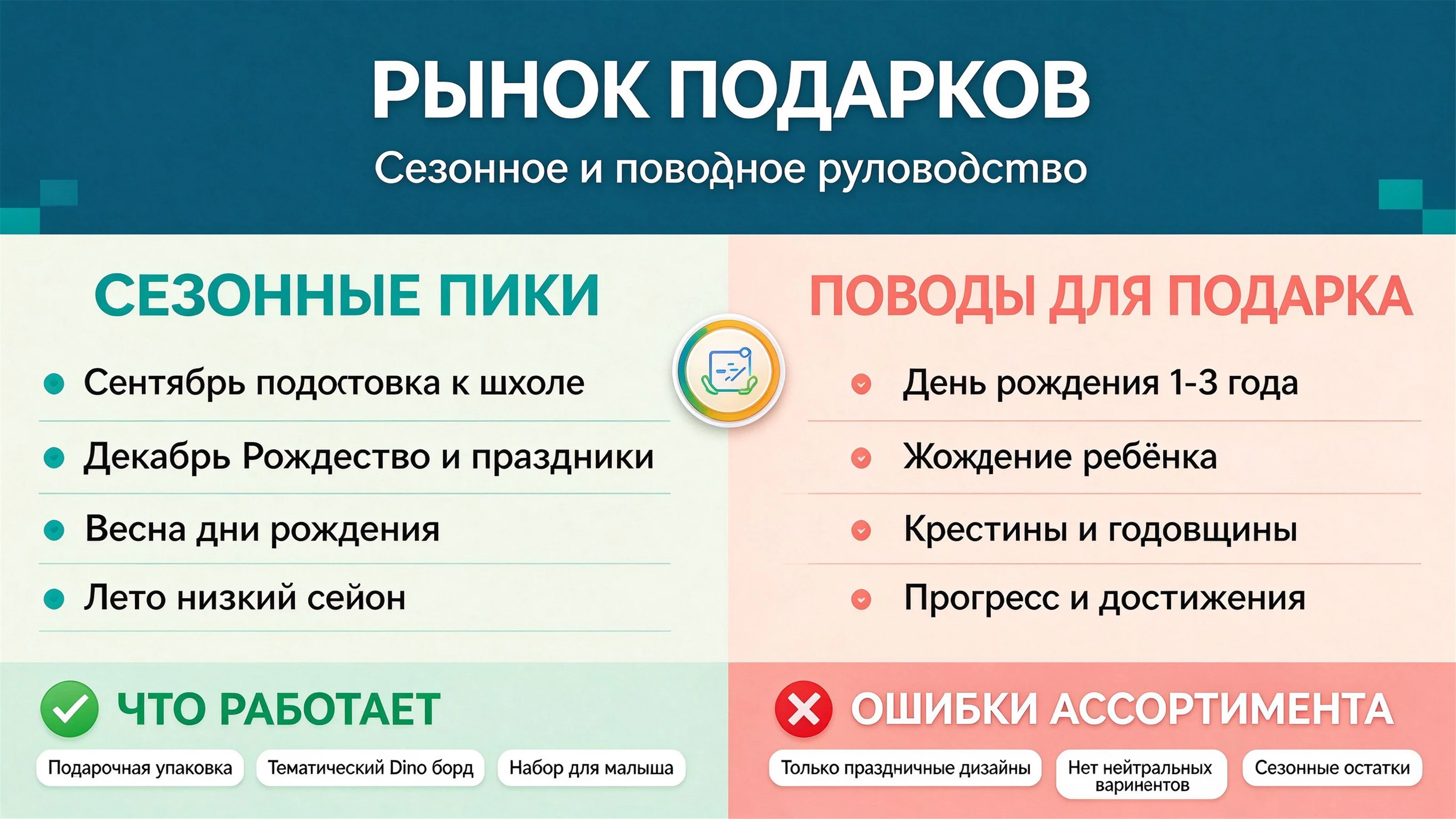 Рынок подарочных бизибордов: гид по продажам к праздникам и событиям