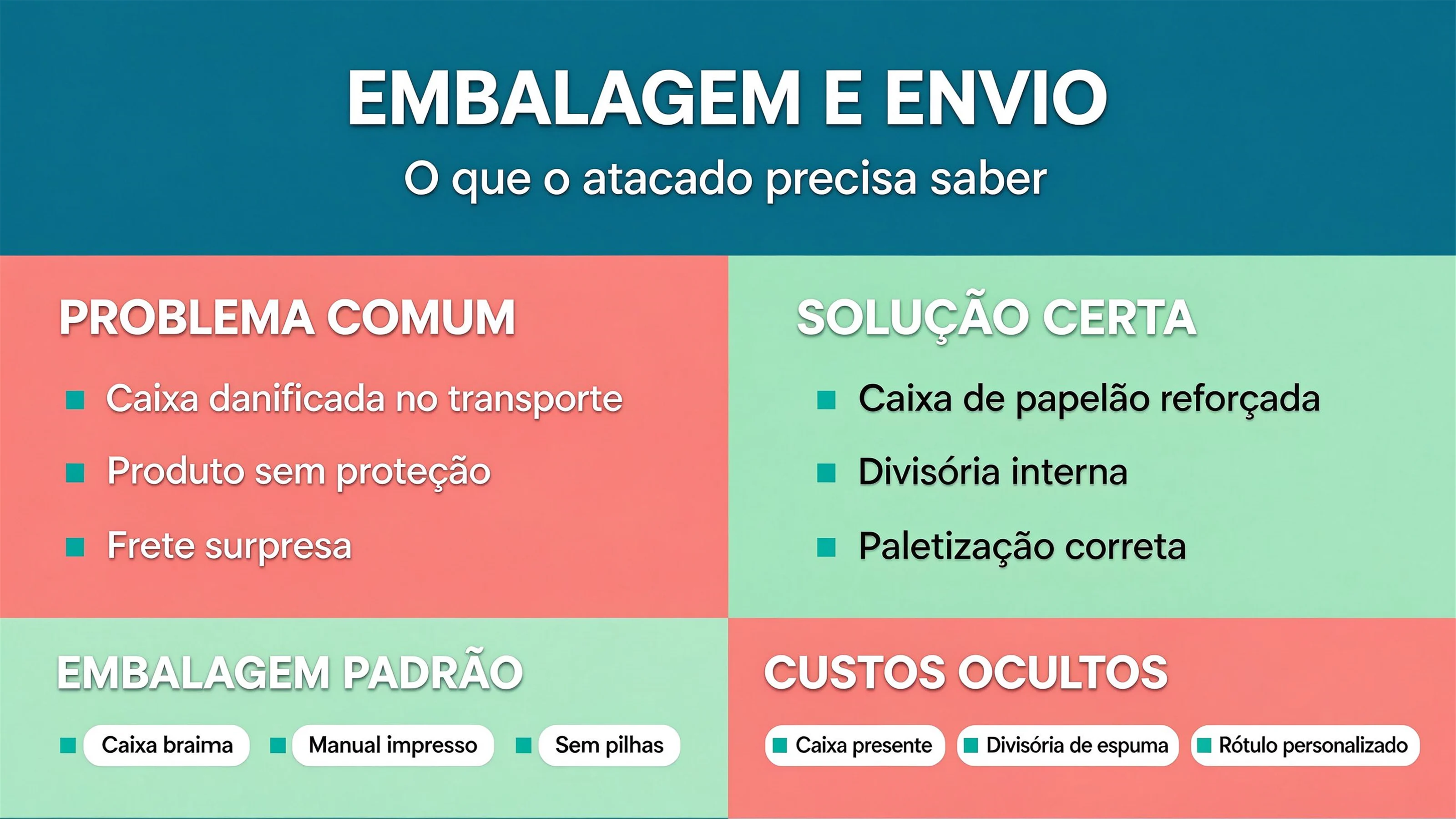 Guia de embalagem e transporte de tabuleiros de atividades para compradores de atacado