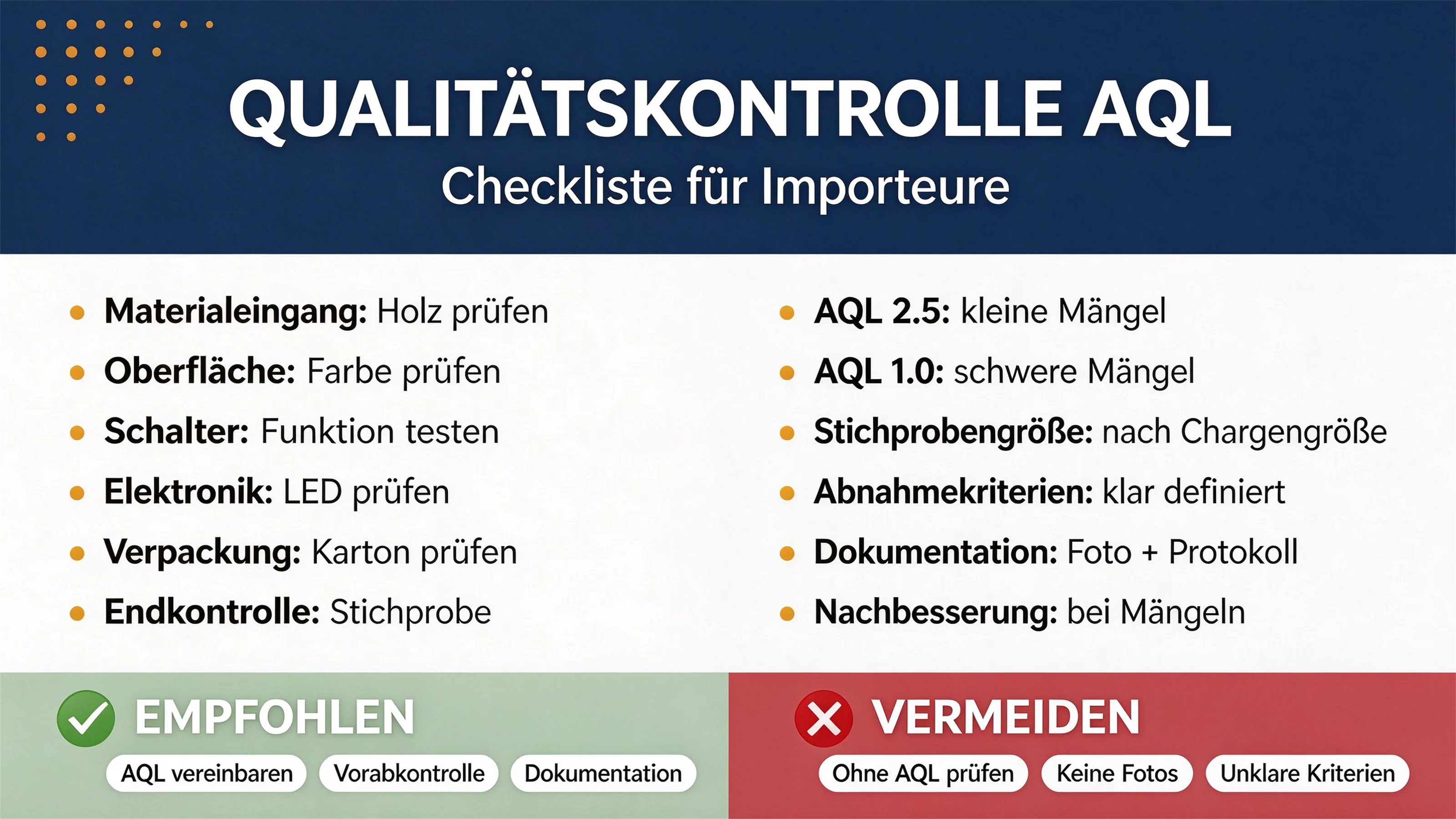 Qualitätsprüfung von Motorikbrettern: eine AQL-Checkliste für Importeure