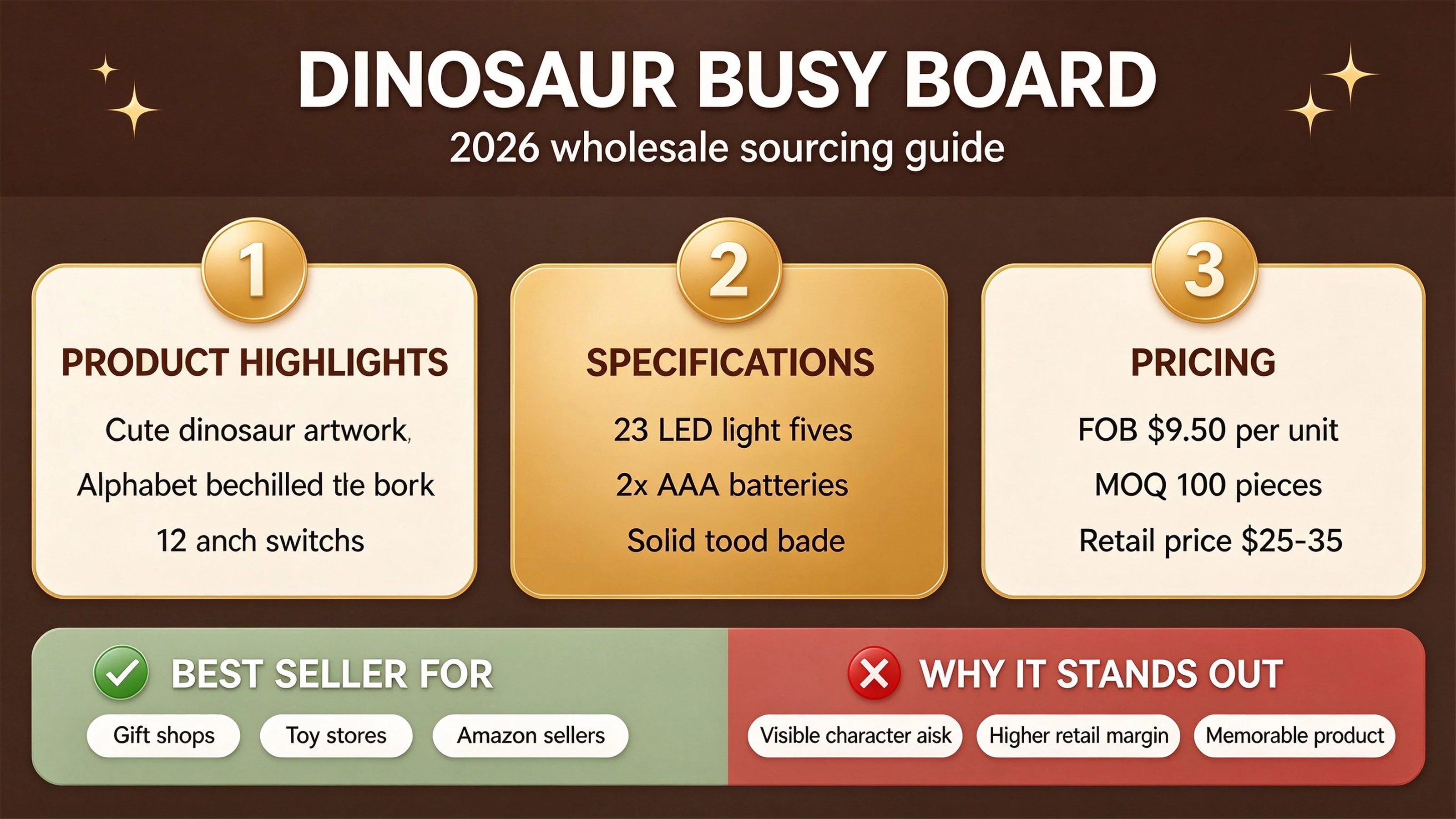 Dinosaur Busy Board Wholesale: A 2026 Sourcing Guide for Retail Buyers