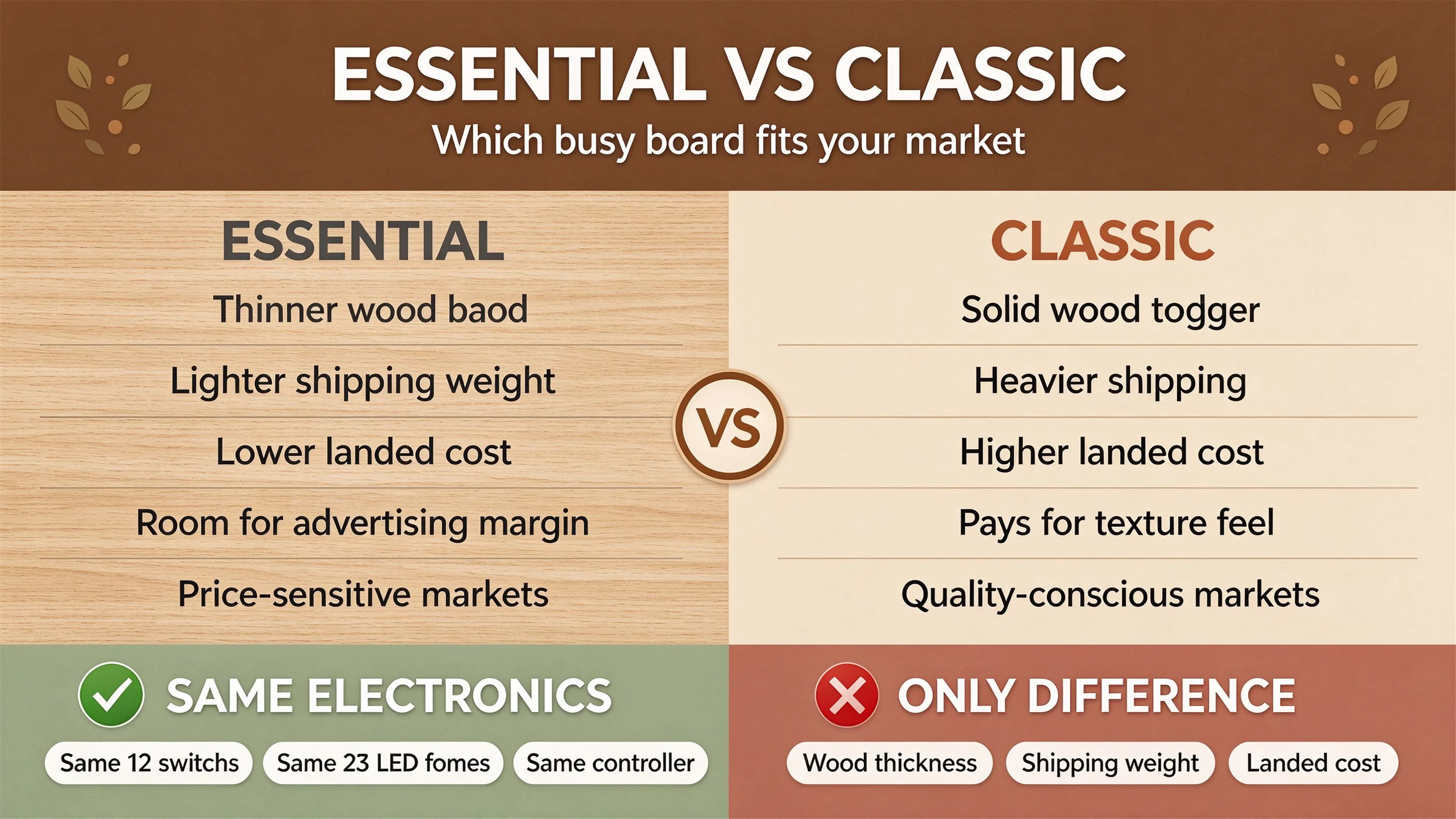 Essential vs Classic: Which Busy Board Fits Your Market? (Affordable Busy Board Wholesale, 2026)