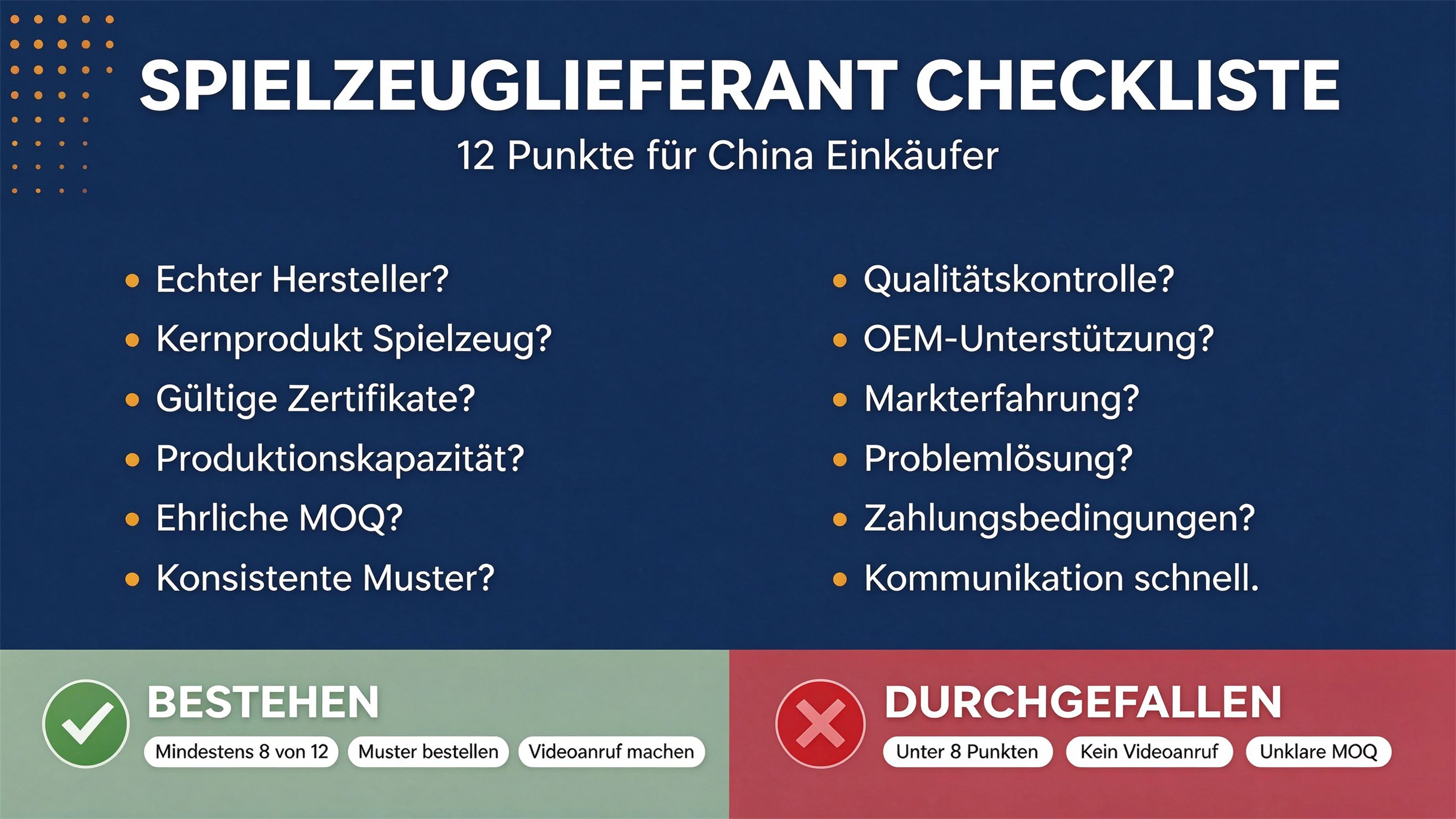 Spielzeuglieferant aus China wählen: 12-Punkte-Checkliste (2026)