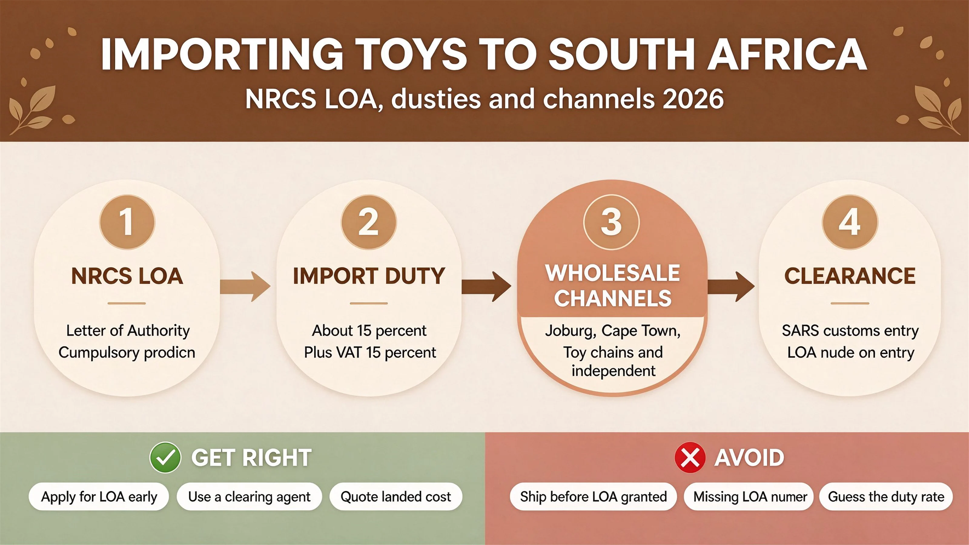 Importing Toys to South Africa: NRCS Letter of Authority, Duties & Wholesale Channels (2026)