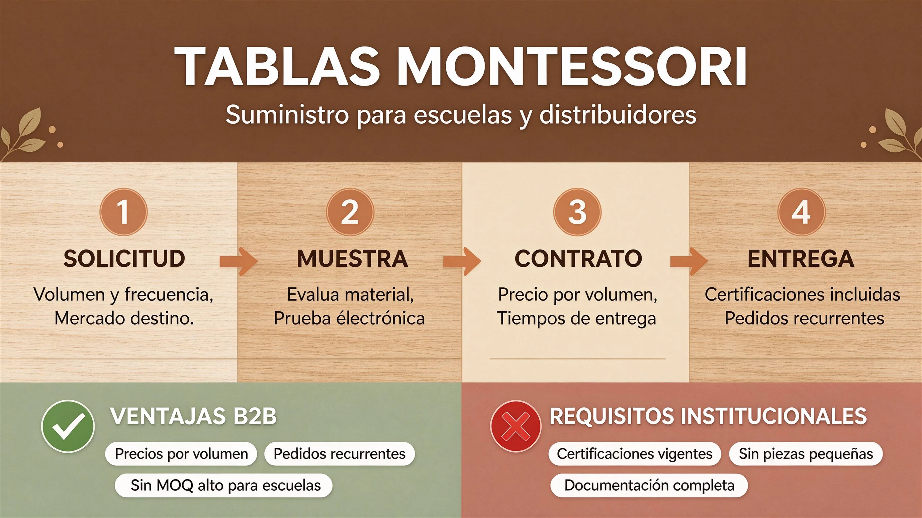 Tableros Montessori al por mayor: guía de aprovisionamiento para escuelas, guarderías y distribuidores (2026)