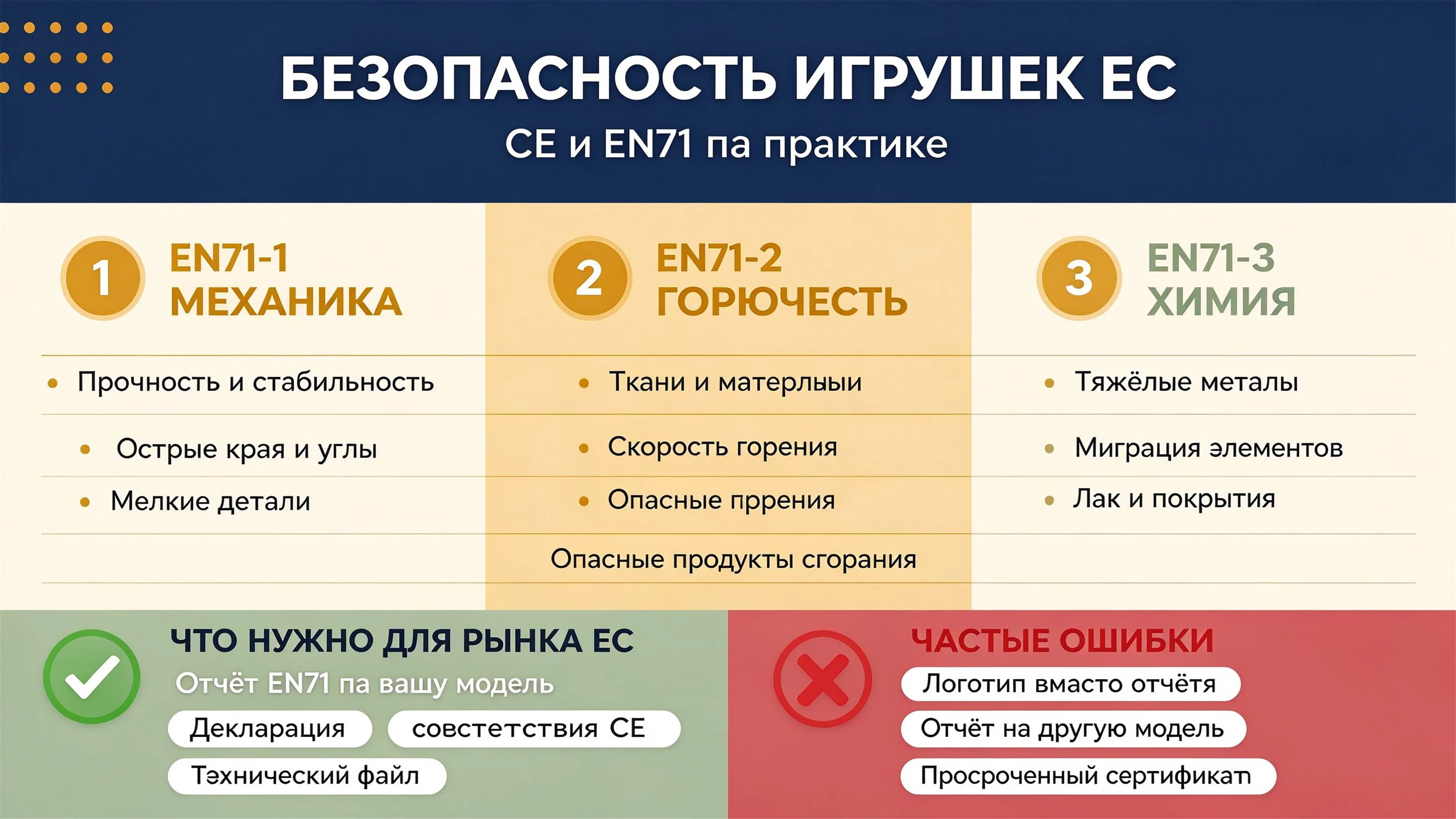 Соответствие требованиям безопасности игрушек в ЕС: CE и EN 71 на практике